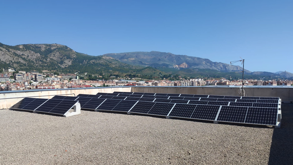 Paneles en el Calderón / Foto: Ayuntamiento Alcoy