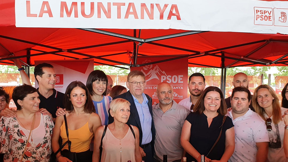 PSOE de La Muntanya amb Ximo Puig / Foto: PSOE La Muntanya