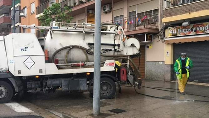 Neteja dels carrers a Cocentaina