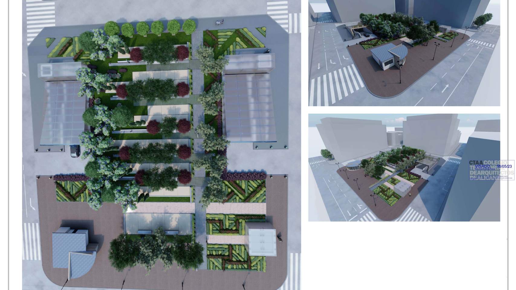 Planos de la propuesta de reforma de La Rosaleda // Foto: AJA