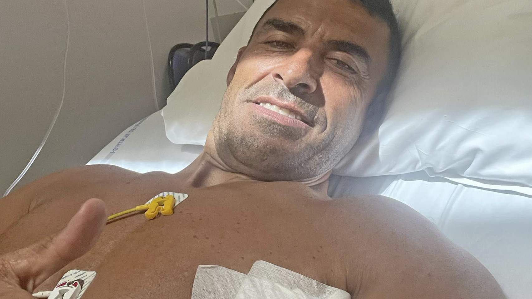 Jacobo Santana en el hospital francés / Foto: FB Jacobo Santana