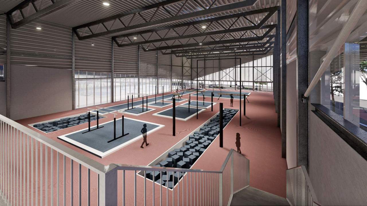 Imagen interior del futuro pabellón