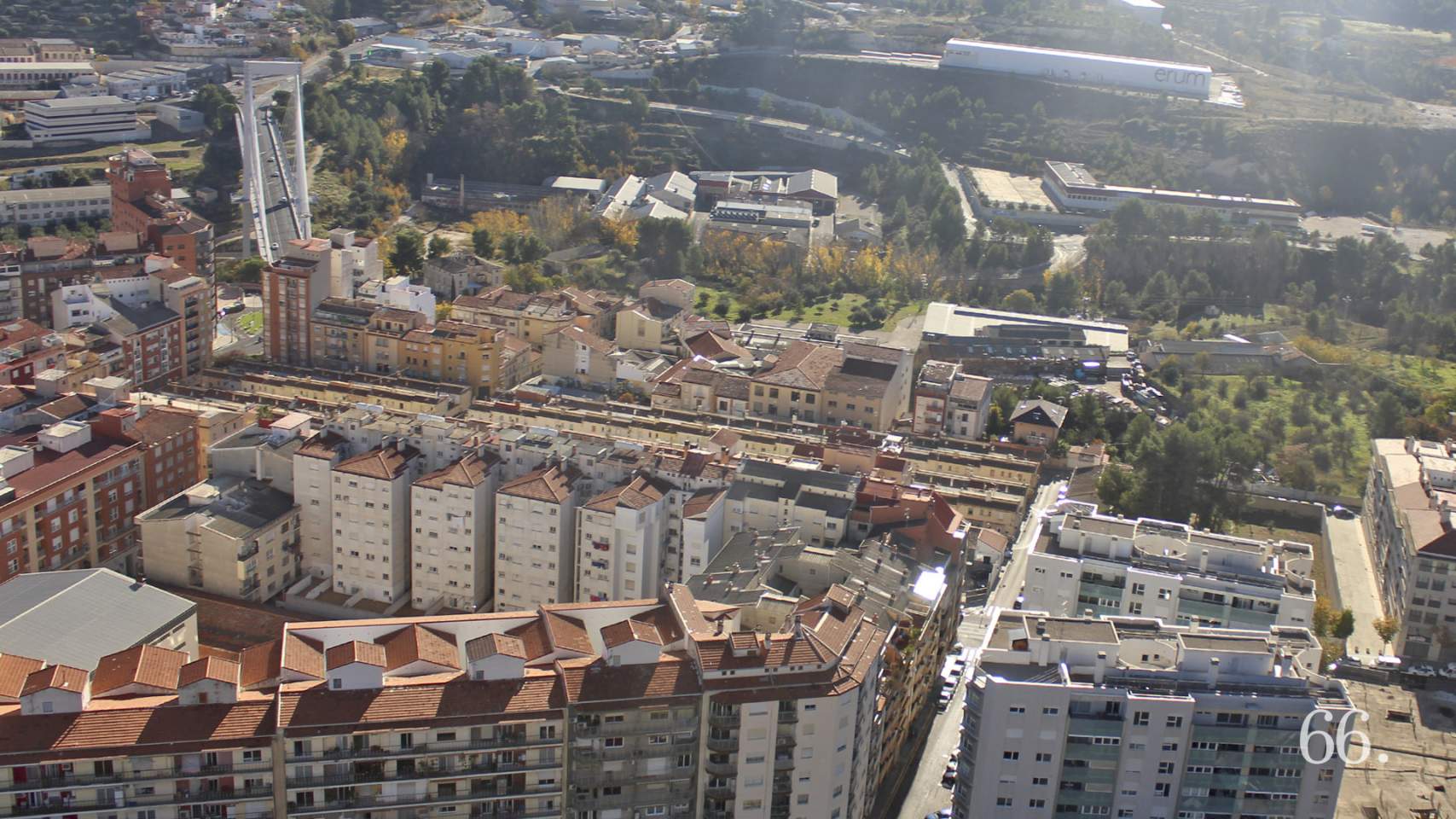 Vista de Alcoy con un dron