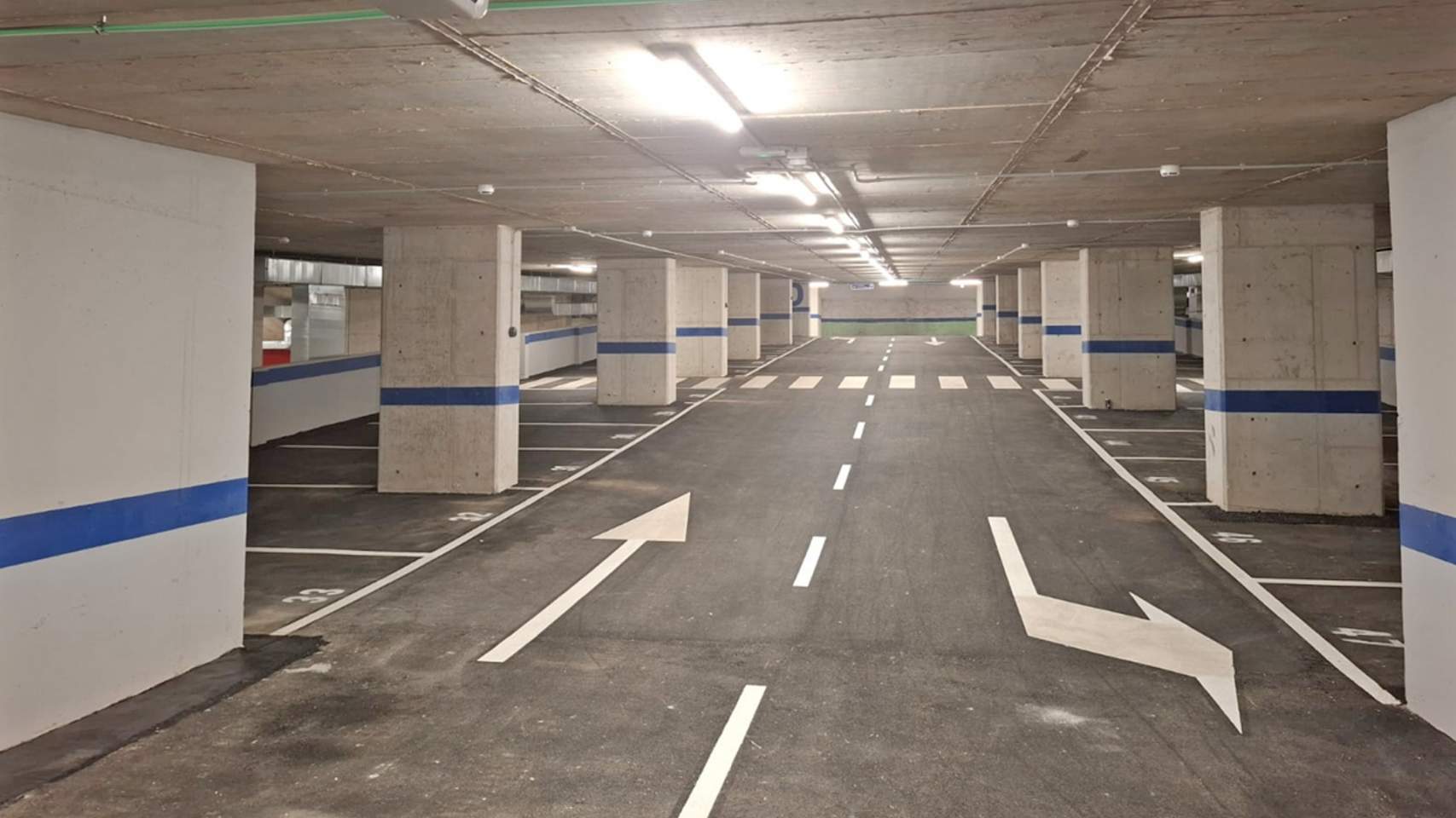 Interior del parking finalizado
