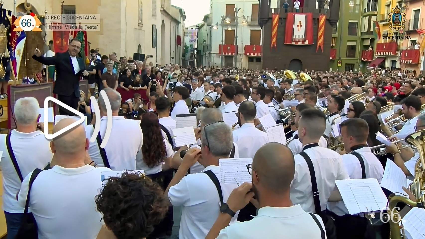 Cocentaina al&ccedil;a la veu amb l'Himne per a donar la benvinguda a les Festes de Moros i Cristians 2026