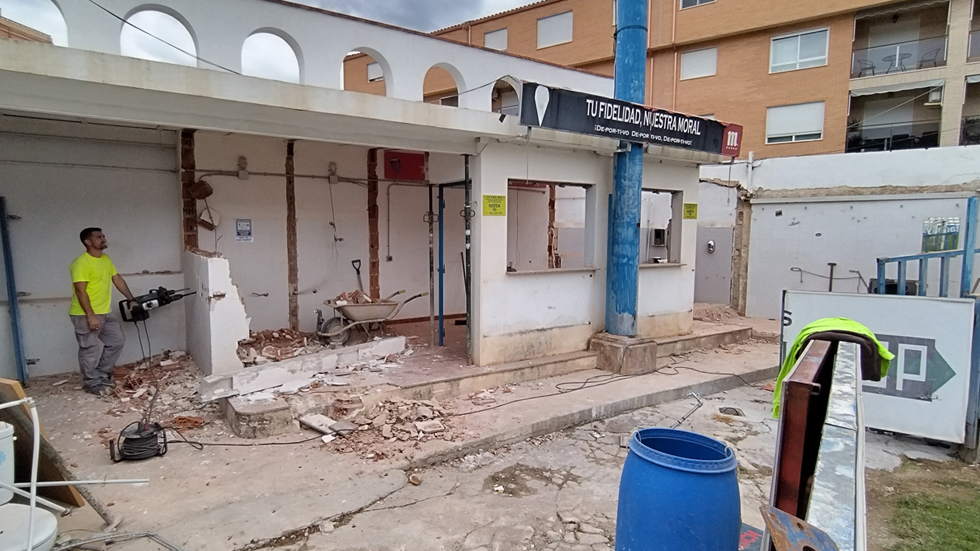 Obras en Gol A / Foto: Ayuntamiento Alcoy