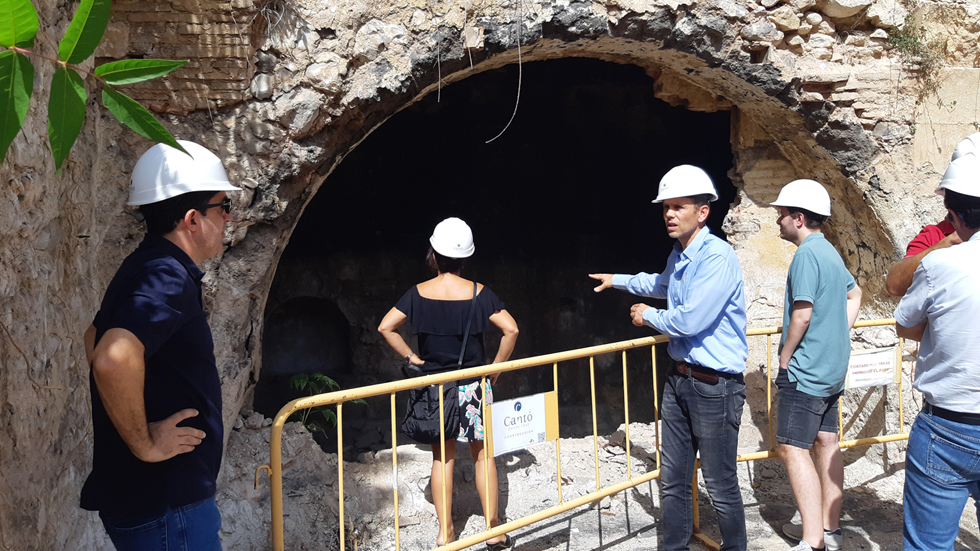Obras en el conjunto industrial del Molinar / Foto: Ayuntamiento Alcoy