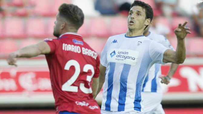 Fran Miranda durante el partido en Soria / Foto: CDAlcoyano