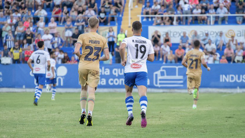 Alcaina hoy no ha podido marcar / Foto: @9silvia5 CDAlcoyano