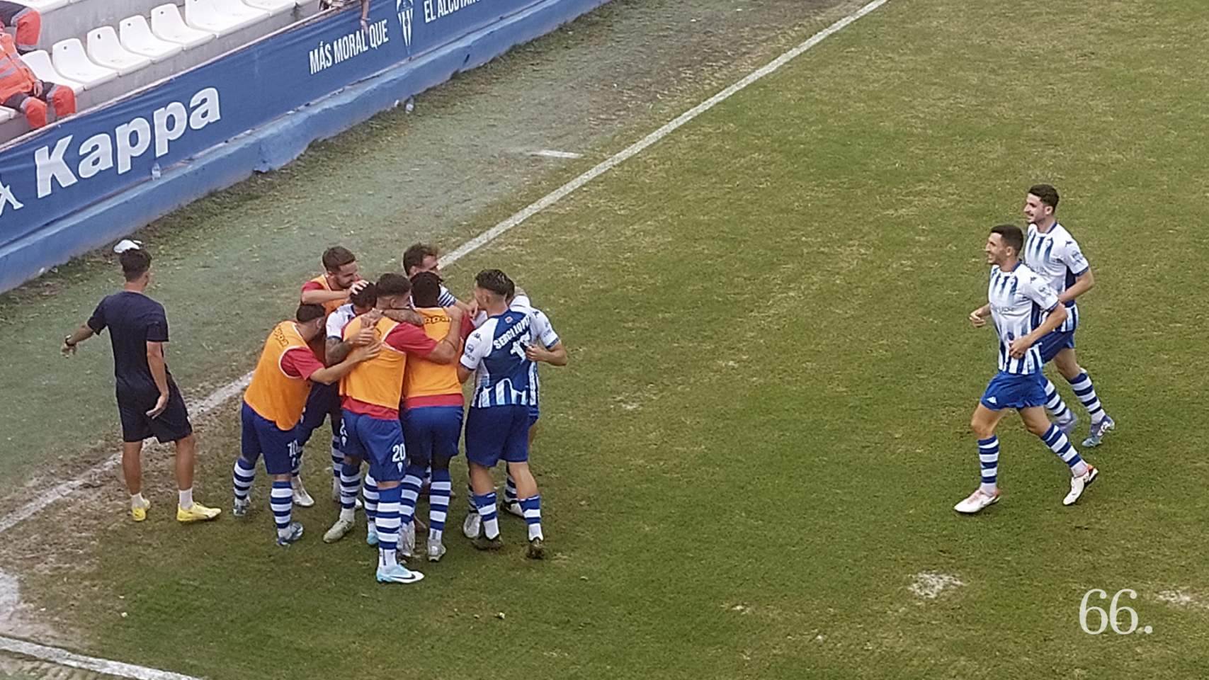 Celebración del segundo gol