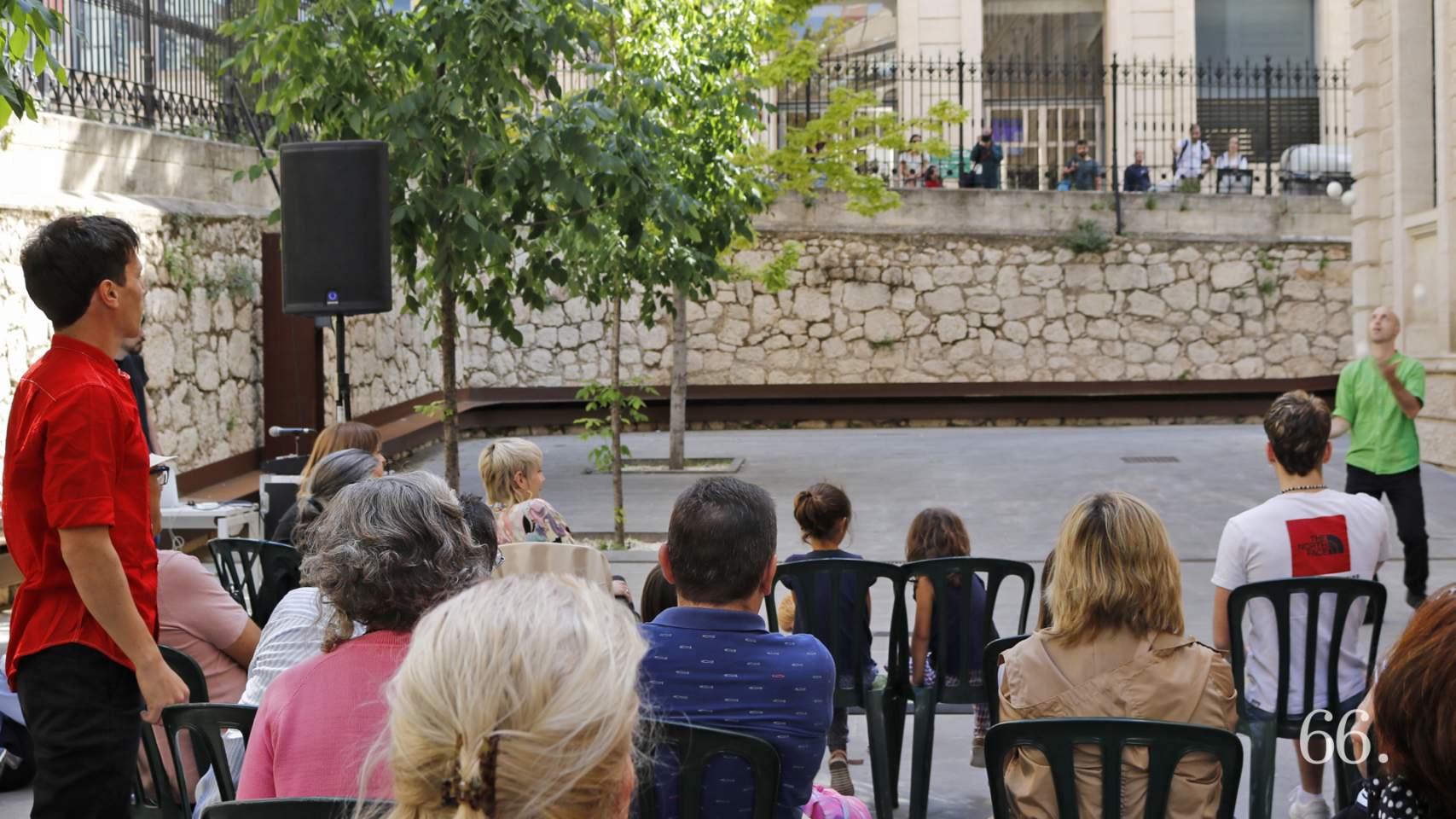 Espectacle de carrer en la Mostra de Teatre