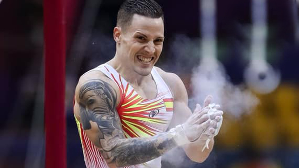 Néstor Abad en el Mundial. Foto: facebook Real Federación Española de Gimnasia
