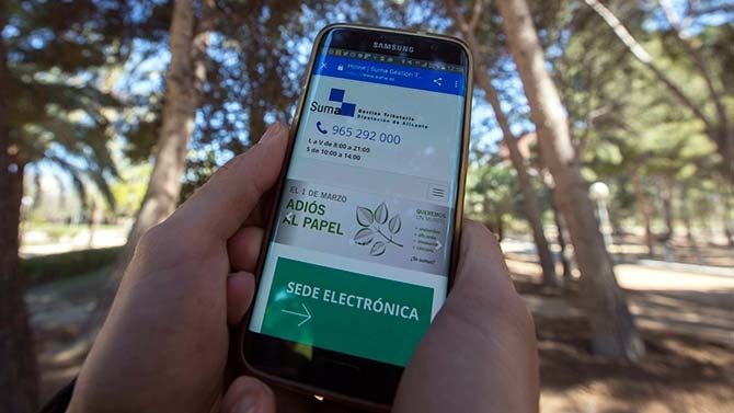 Suma en un teléfono móvil