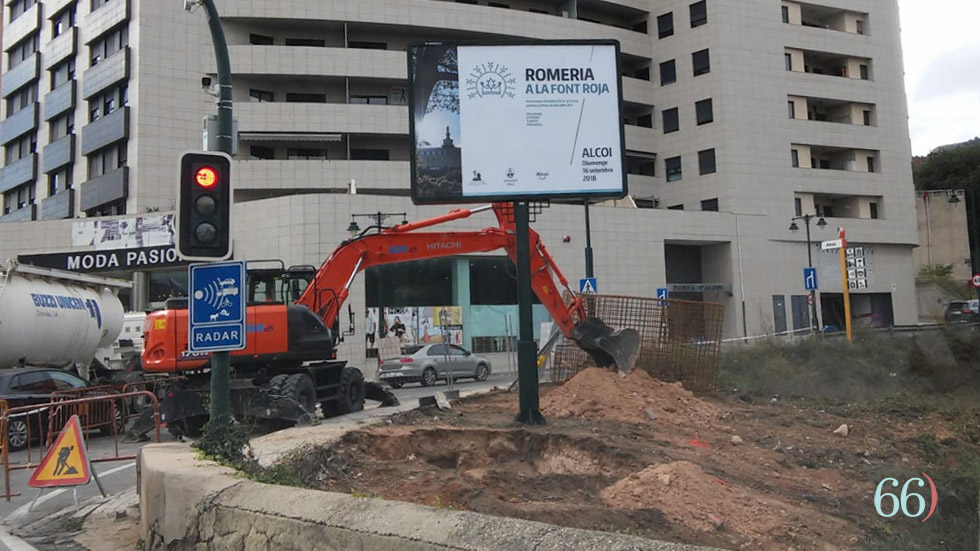 Obras pasarela entre Alcoy y Cocentaina