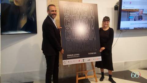 Un instant de la presentació del cartell de la Setmana de la Ciència