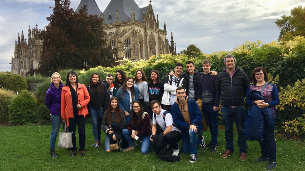 Alumnes de l'Andreu Sempere en la catedral de Kutn&aacute;-Hora / Foto: IES Andreu Sempere