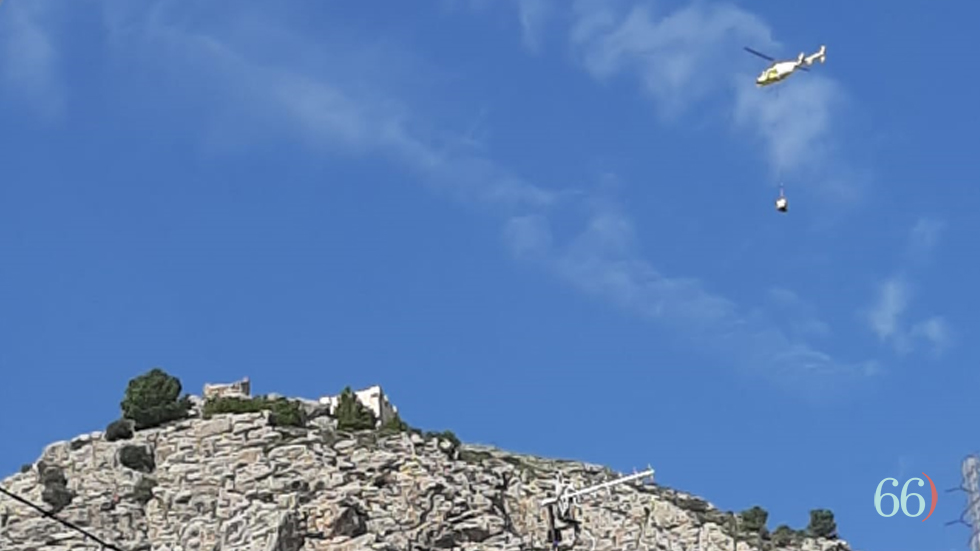 Obres de reconstrucci&oacute; del torrej&oacute; / FOTO Ajuntament de Cocentaina