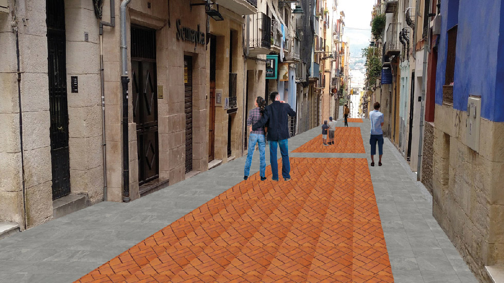 Recreación del pavimento de Sant Francesc del departamento de Obras