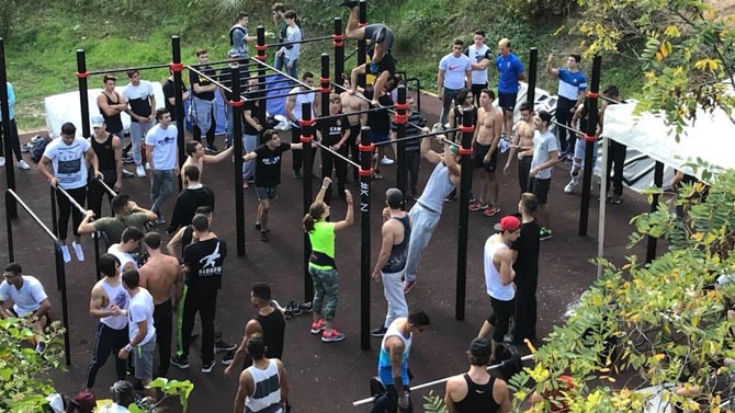 Workout bajo el puente de Cervantes