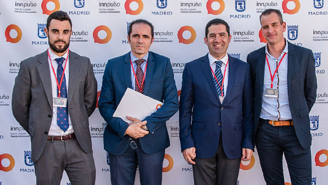 Jorge y Antonio Anduix junto al alcalde Francés y el concejal Belda