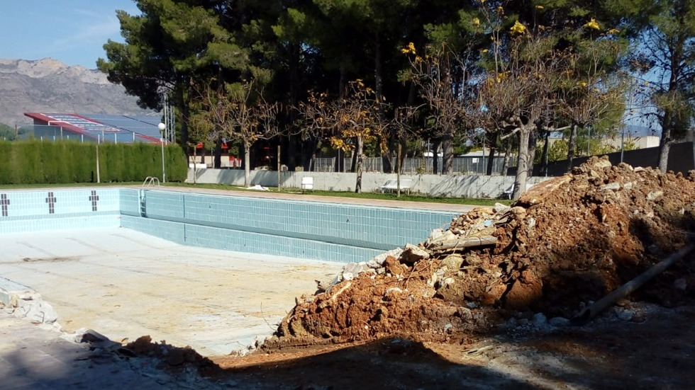 Obres de la Piscina Municipal de Muro / Foto: Ajuntament de Muro