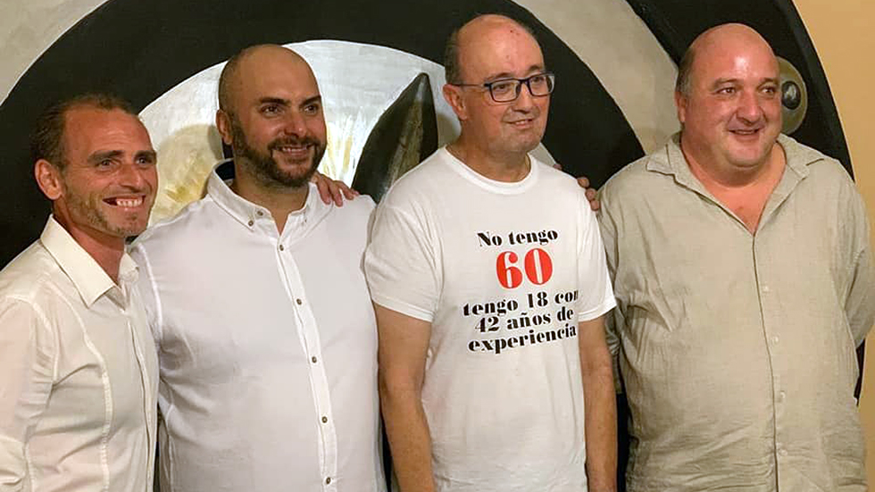 Alfonso Caerols junt a membres dels Mudéjares