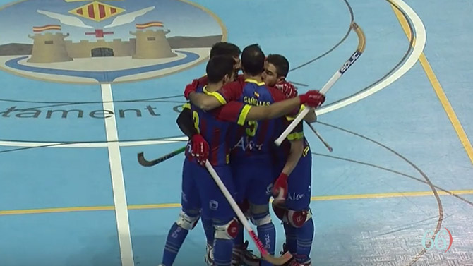 Celebración del equipo durante la pasada temporada