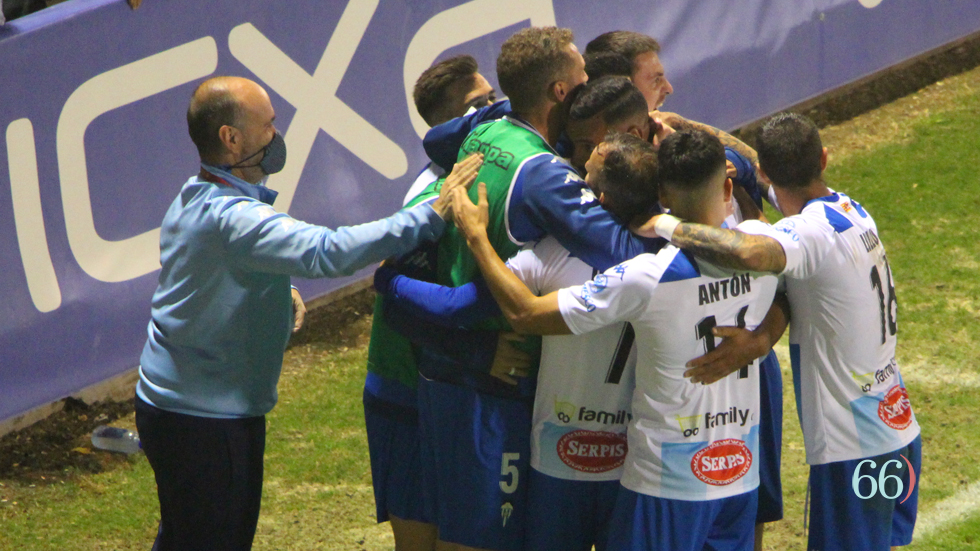 Celebración del segundo gol