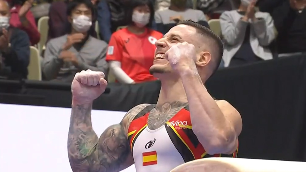 Néstor Abad tras su último ejercicio / Captura RTVE