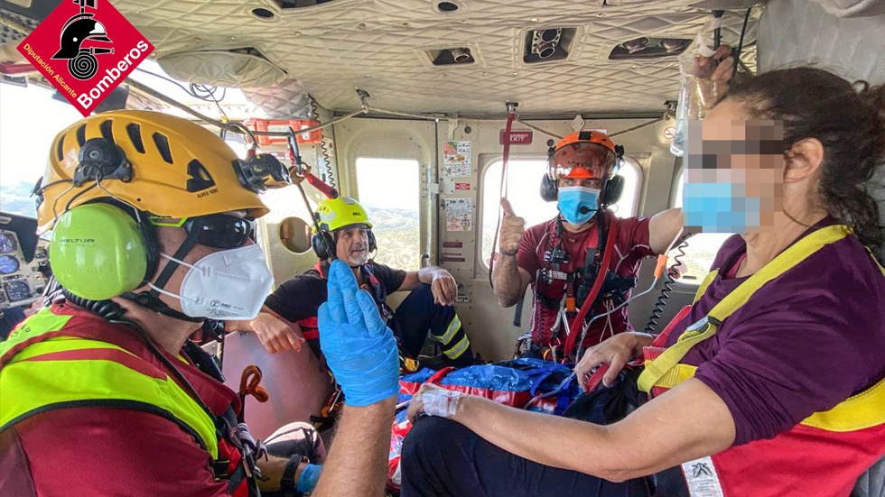 Rescat en Fageca // Foto: Bombers