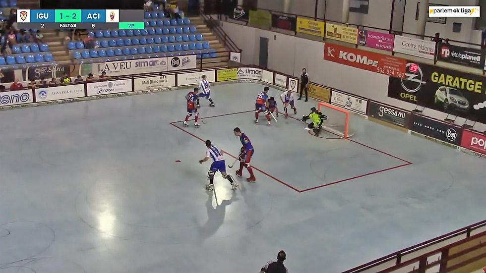 El gol de Pere Cañellas, el tercero para el Alcodiam / Captura OK Liga TV