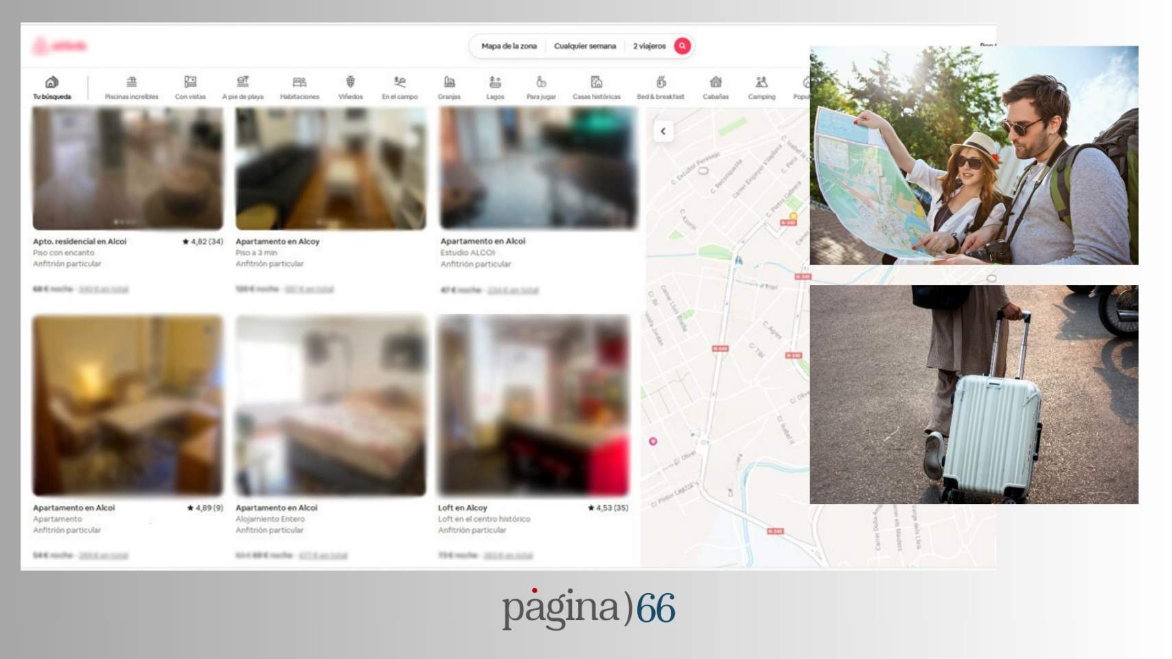 Fotomontaje sobre p&aacute;gina de b&uacute;squedas