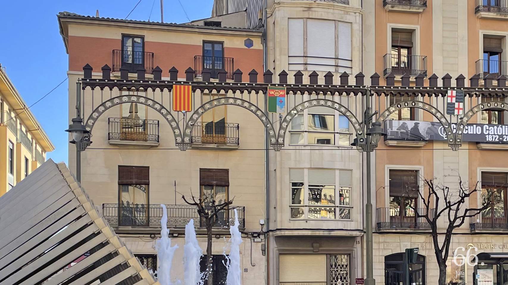 Enramada en la plaça d'Espanya
