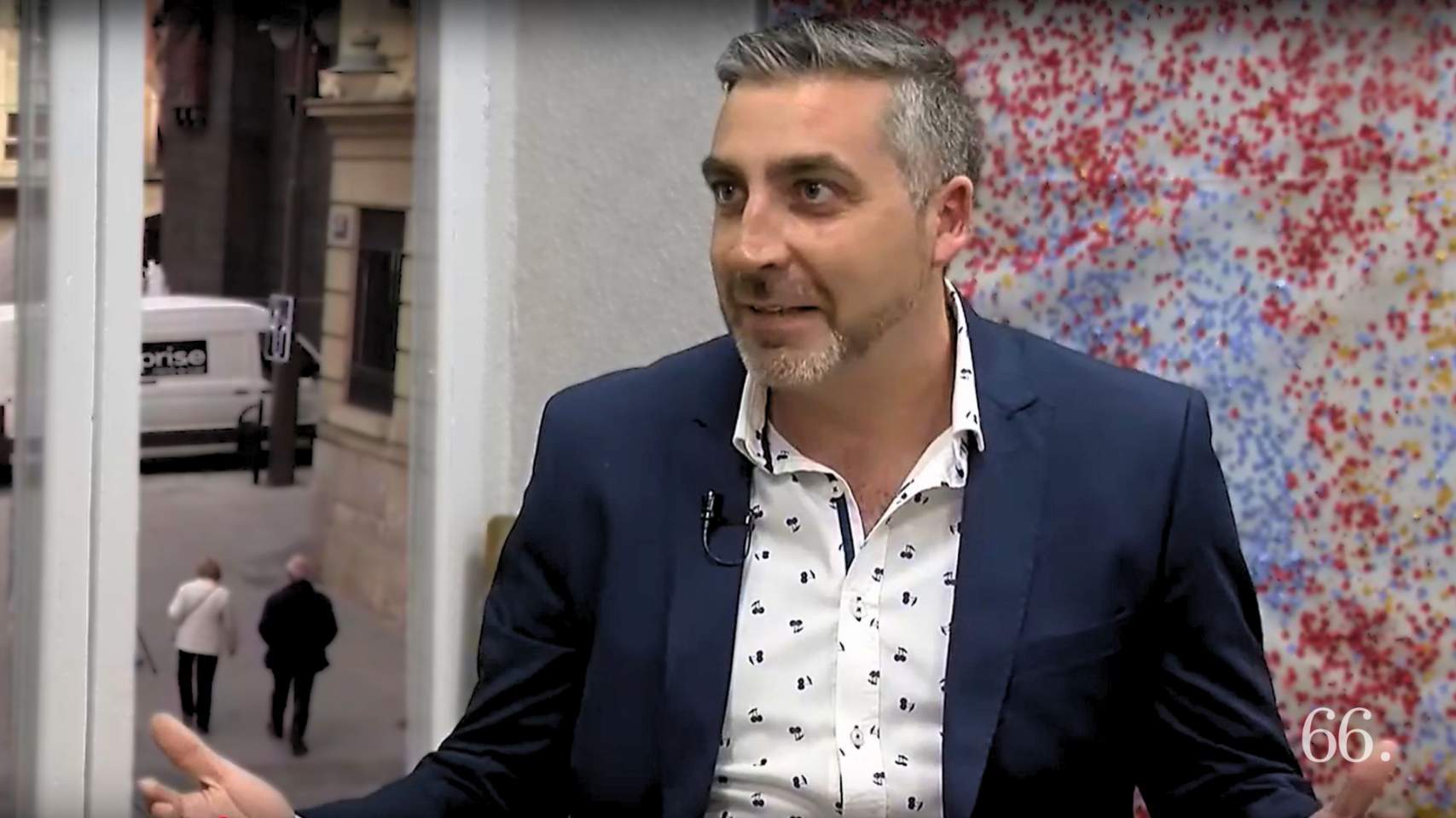 Óscar Martínez, en una entrevista en Pagina66