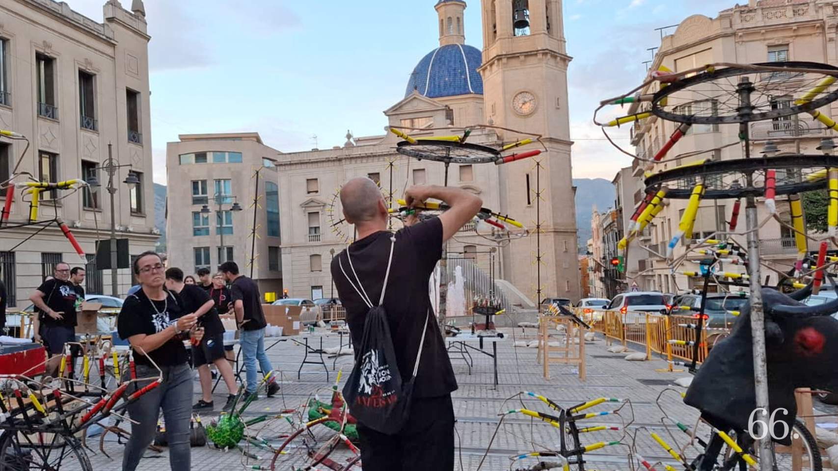 Preparació del Correfoc dels Dimonis Rafolins