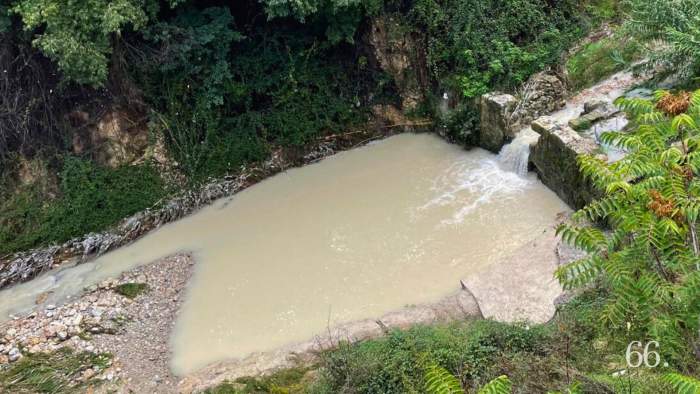 Estat del Riu Riquer dissabte de Matí, junt a pont d'Alcassares / Foto CGC