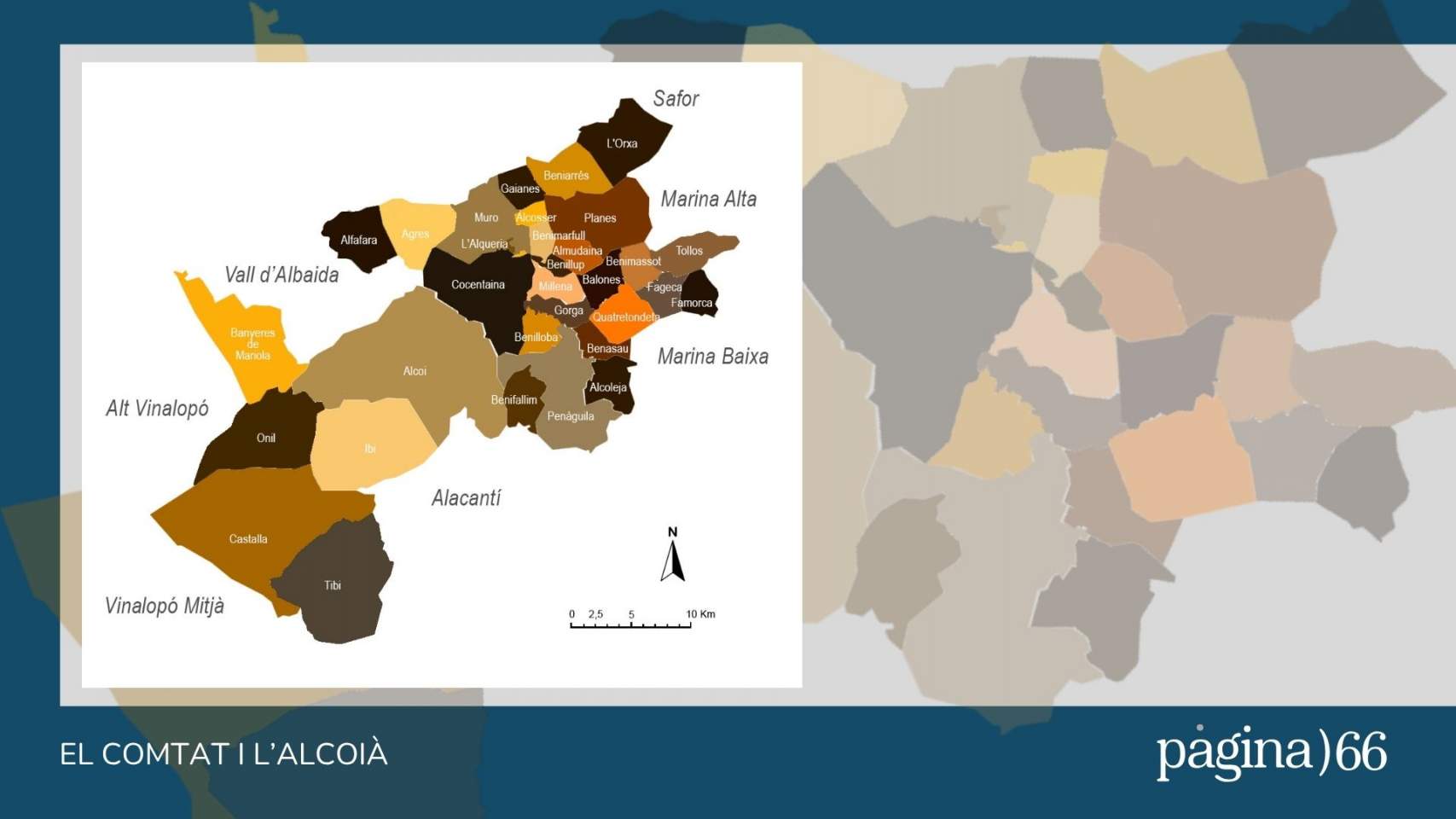 Quant ocupa el teu poble? Aix&iacute; s&oacute;n els termes de l&rsquo;Alcoi&agrave; i el Comtat