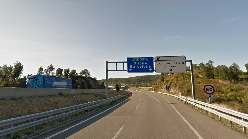 Autopista en La Jonquera