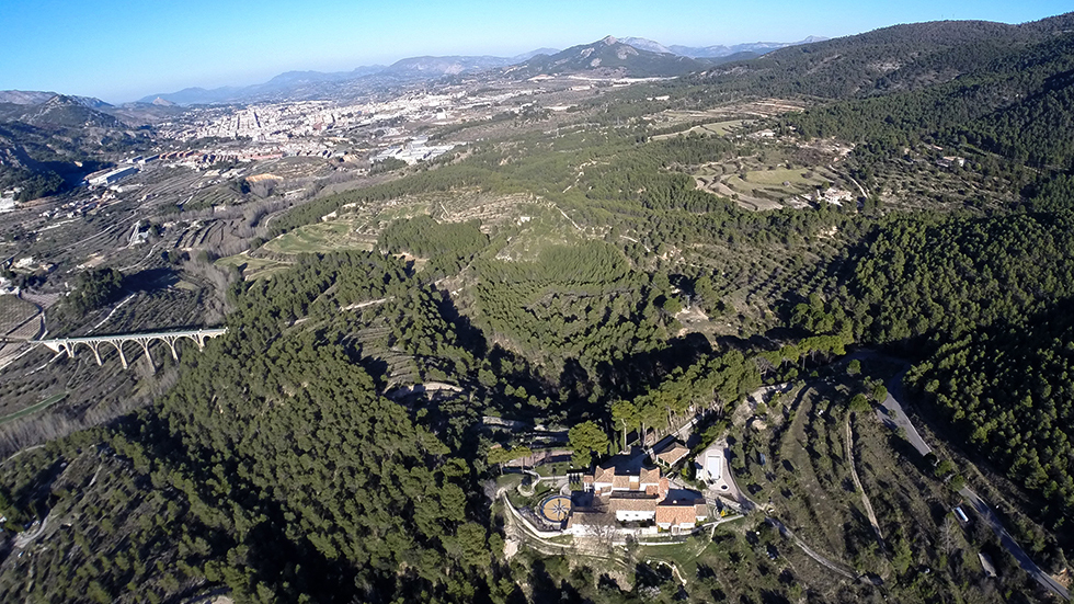 Vista aérea del Hotel Masía La Mota