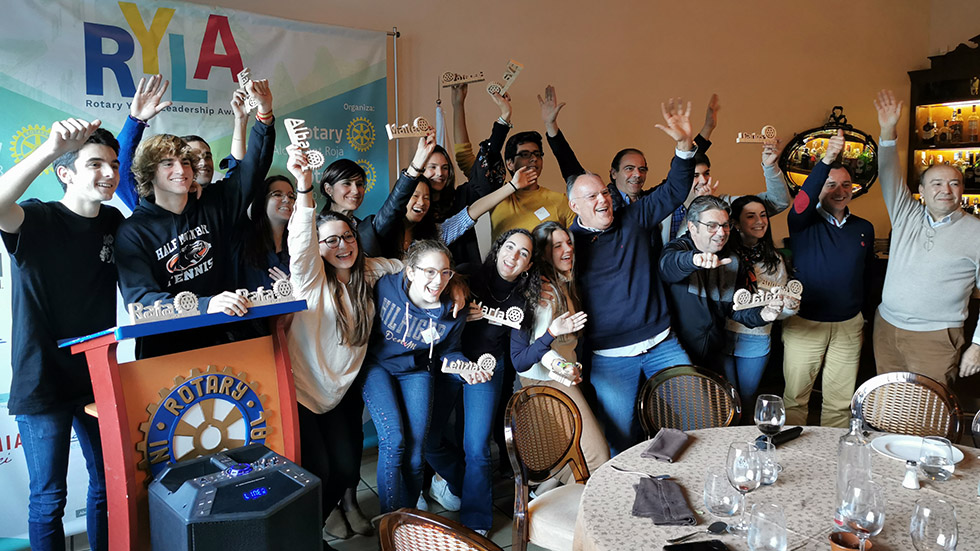 Los jóvenes rotarios en Masía La Mota