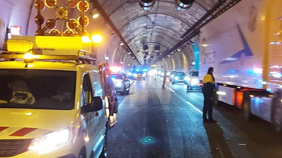 Retenciones durante el accidente / Foto: Policía local Alcoy