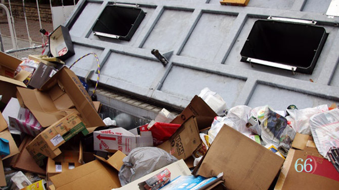 Basura en contenedores