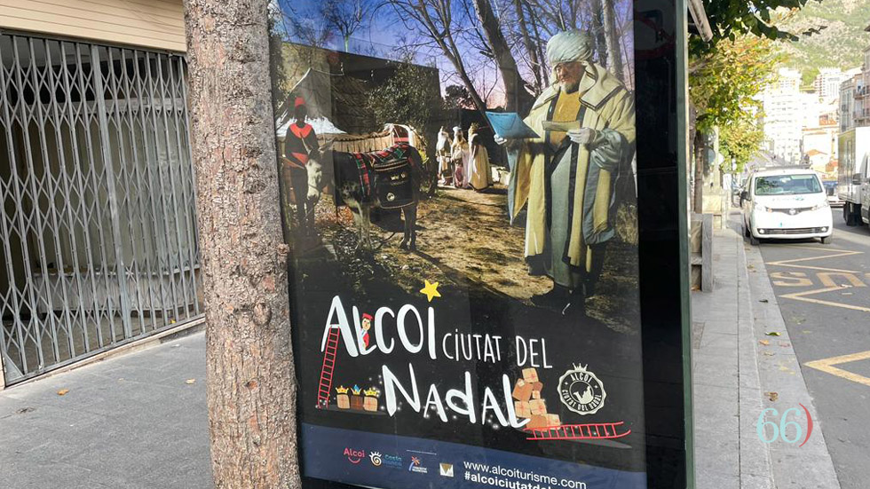 Mupi Ciutat del Nadal al carrer Sant Tomàs // Foto: SBG