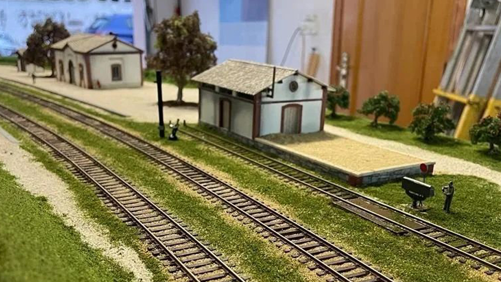 Maqueta estació de Villalonga // Foto: Associació Tren Alcoi Gandia