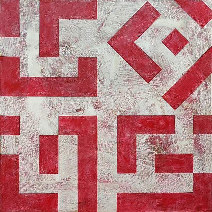 Composició modular disruptiva I  Mixta sobre taula 6o × 60 cm