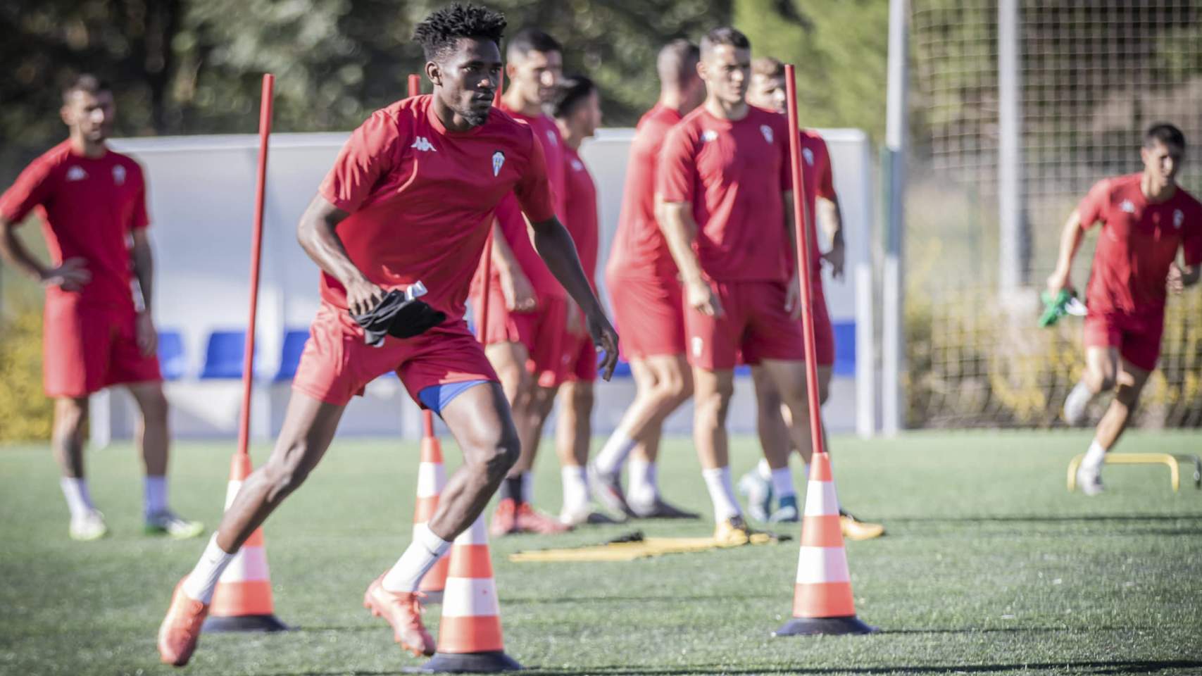 Entrenamiento previo al partido ante el Málaga / Foto: CDAlcoyano
