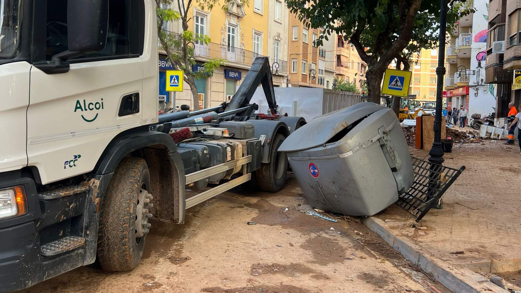 Camión de Alcoy en una población afectada