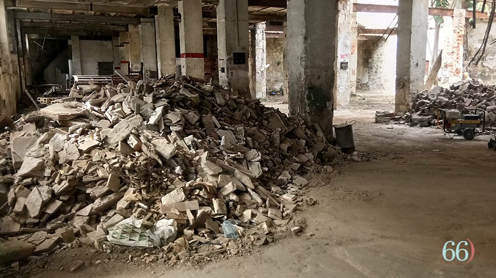 Obras en el interior de Rodes