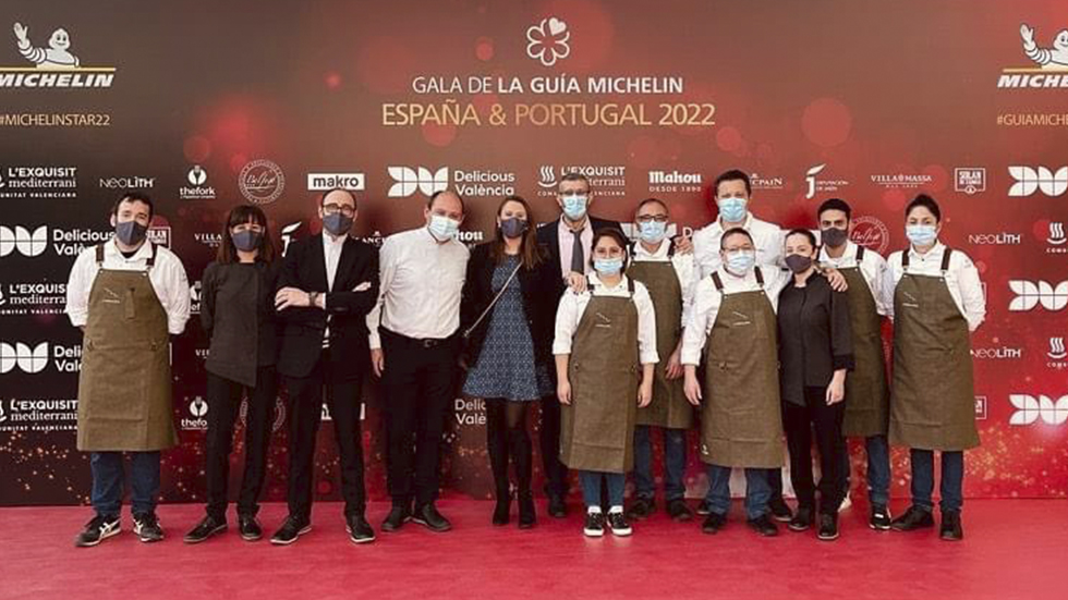 Equip L'Escaleta en la gala Michelin