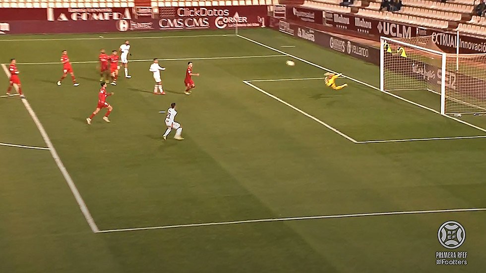 Parada de José Juan / Foto: captura vídeo RFEF